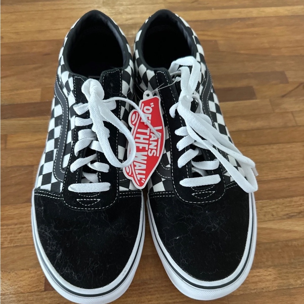 Vans Kids Black and White Checkered Sneakers